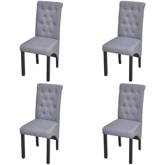 Scaune de bucătărie pivotante, 4 buc., gri deschis, textil - WALTI WALTI
