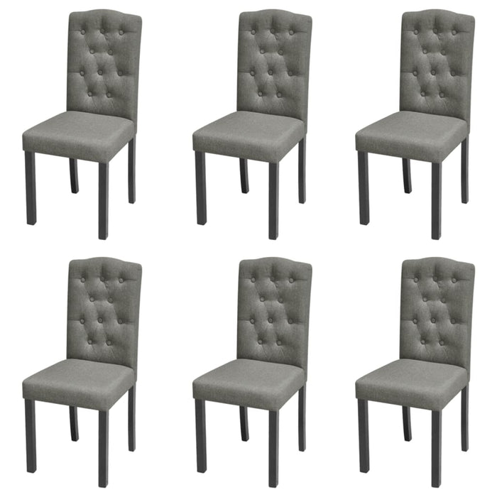 Scaune de sufragerie, 6 buc., gri închis, material textil - WALTI WALTI