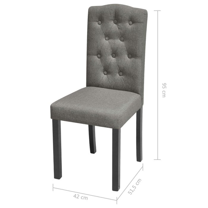 Scaune de sufragerie, 6 buc., gri închis, material textil - WALTI WALTI
