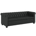 Canapea Chesterfield cu 2 și 3 locuri, piele artificială, negru - WALTI WALTI