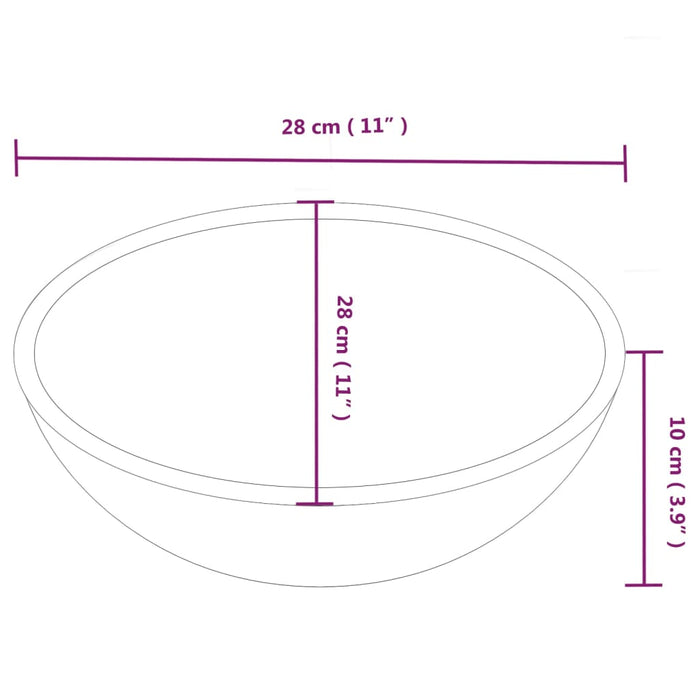 Chiuvetă ceramică rotundă diam. 280 mm (Nu se vinde individual) - WALTI WALTI