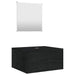 Set de mobilier de baie cu 2 piese, lemn prelucrat negru - WALTI WALTI