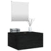 Set de mobilier de baie cu 2 piese, lemn prelucrat negru - WALTI WALTI