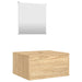 Set mobilier de baie 2 piese, lemn prelucrat stejar - WALTI WALTI