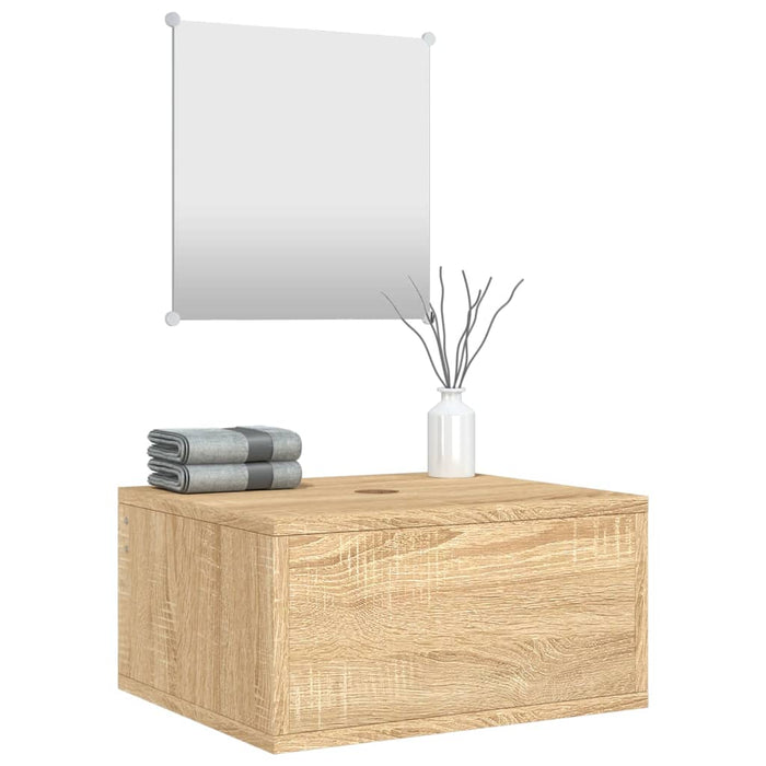 Set mobilier de baie 2 piese, lemn prelucrat stejar - WALTI WALTI