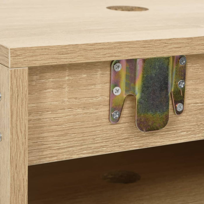 Set mobilier de baie 2 piese, lemn prelucrat stejar - WALTI WALTI