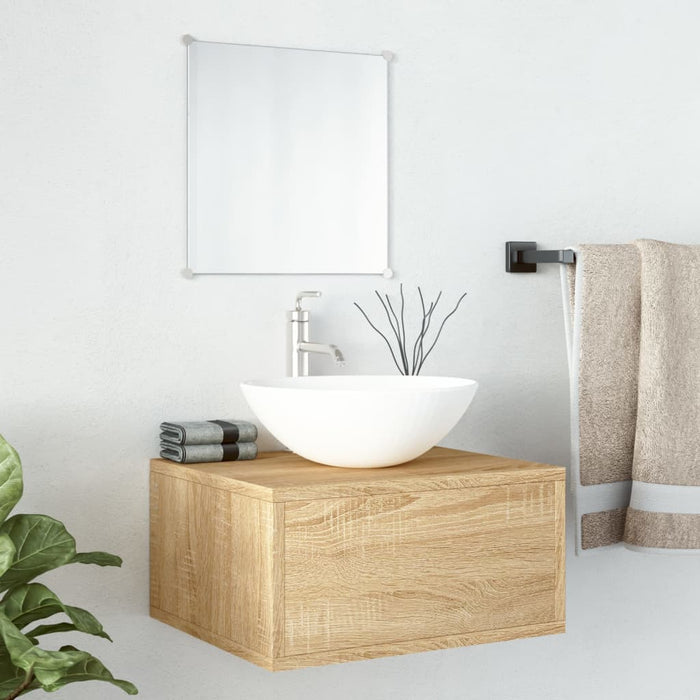 Set mobilier de baie 2 piese, lemn prelucrat stejar - WALTI WALTI