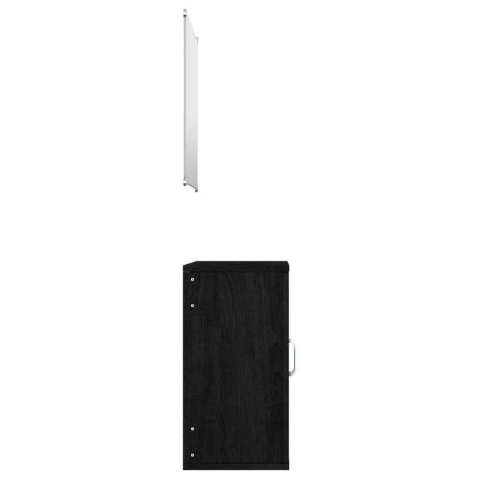 Set de mobilier de baie cu 2 piese, lemn prelucrat negru - WALTI WALTI