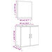 Set de mobilier de baie cu 2 piese, lemn prelucrat negru - WALTI WALTI