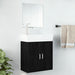Set de mobilier de baie cu 2 piese, lemn prelucrat negru - WALTI WALTI