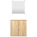 Set mobilier de baie 2 piese, lemn prelucrat stejar - WALTI WALTI