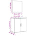 Set mobilier de baie 2 piese, lemn prelucrat stejar - WALTI WALTI