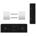 Set de mobilier de baie cu 7 piese, lemn prelucrat negru - WALTI WALTI