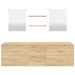 Set de mobilier de baie cu 5 piese, lemn prelucrat din stejar - WALTI WALTI