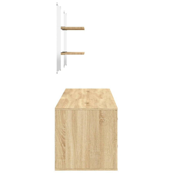 Set de mobilier de baie cu 5 piese, lemn prelucrat din stejar - WALTI WALTI
