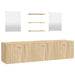 Set mobilier de baie cu 6 piese, lemn prelucrat din stejar - WALTI WALTI