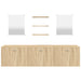 Set mobilier de baie cu 6 piese, lemn prelucrat din stejar - WALTI WALTI