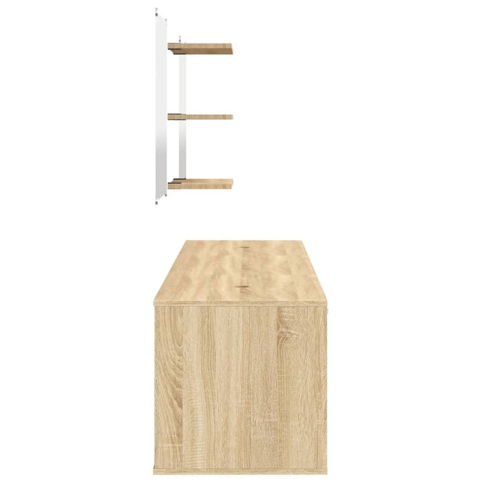 Set mobilier de baie cu 6 piese, lemn prelucrat din stejar - WALTI WALTI