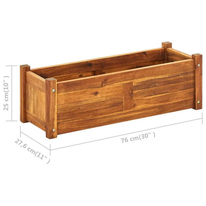 Strat înălțat de grădină, 76 x 27,6 x 25 cm, lemn de acacia - WALTI WALTI