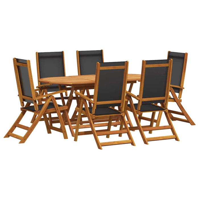 Set mobilier de exterior, 7 piese, lemn masiv de acacia - WALTI WALTI