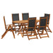 Set mobilier de exterior, 7 piese, lemn masiv de acacia - WALTI WALTI