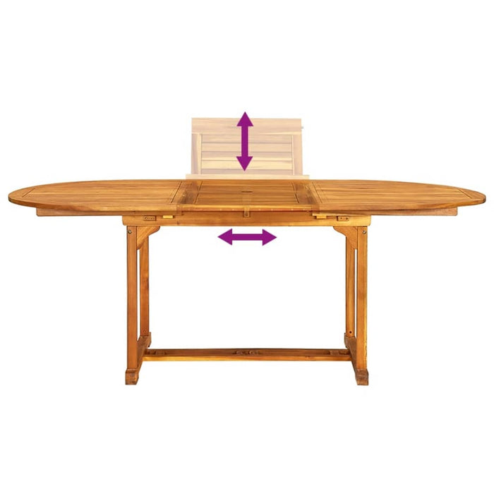 Set mobilier de exterior, 7 piese, lemn masiv de acacia - WALTI WALTI