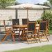 Set mobilier de exterior, 7 piese, lemn masiv de acacia - WALTI WALTI