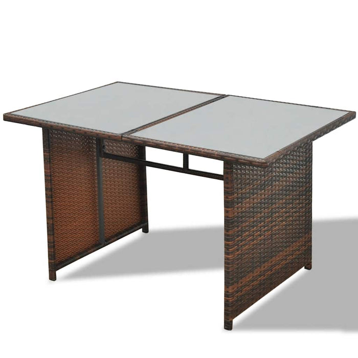 Set mobilier de grădină cu perne, 10 piese, maro, poliratan - WALTI WALTI