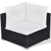 Set mobilier de grădină cu perne, 10 piese, negru, poliratan - WALTI WALTI