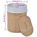 Coș de rufe oval din bambus, natural - WALTI WALTI