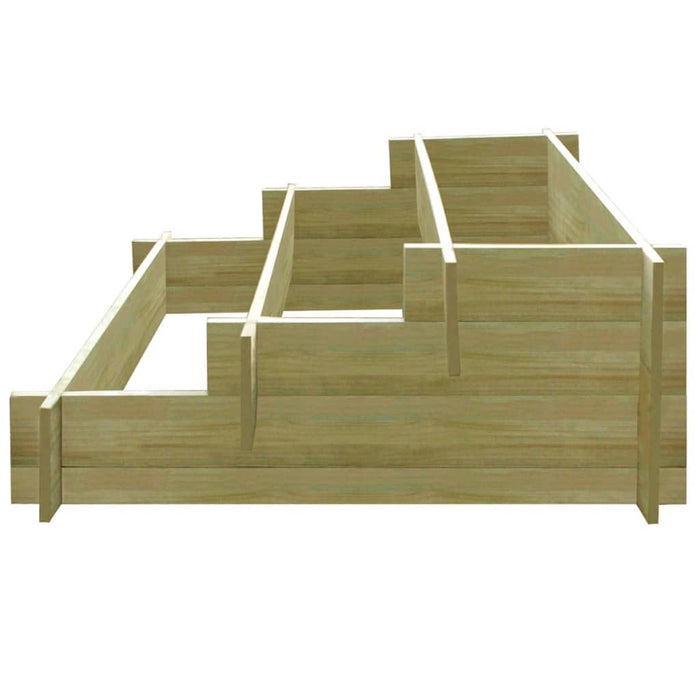 Jardinieră cu 3 niveluri, 90 x 90 x 35 cm, lemn tratat - WALTI WALTI