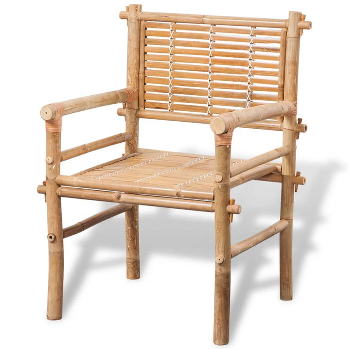 Set mobilier bistro cu perne, 3 piese, bambus - WALTI WALTI