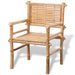 Set mobilier bistro cu perne, 3 piese, bambus - WALTI WALTI