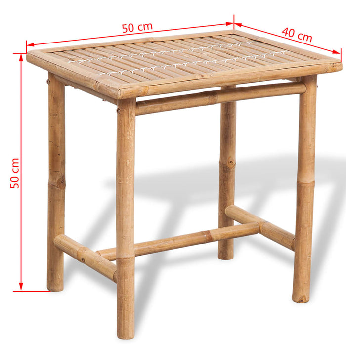 Set mobilier bistro cu perne, 3 piese, bambus - WALTI WALTI