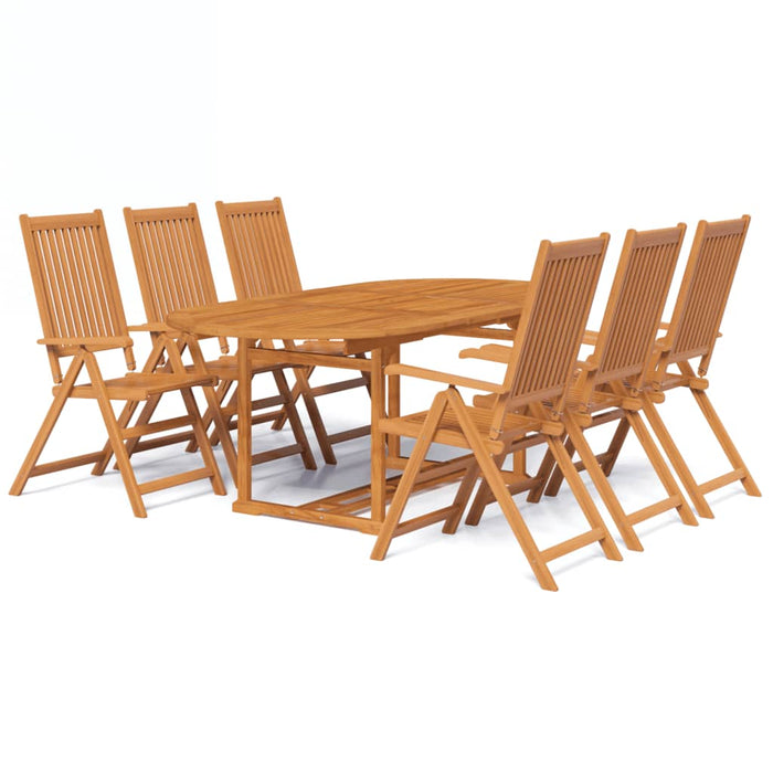 Set mobilier de exterior, 7 piese, lemn masiv de acacia, 150-200 cm WALTI