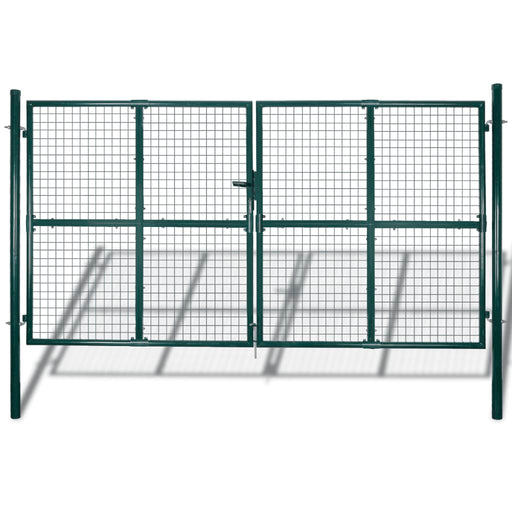 Poartă de gard cu ușă dublă, 300x150 cm, oțel vopsit în câmp electrostatic - WALTI WALTI