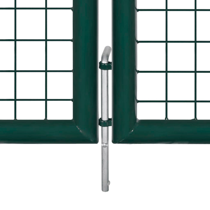 Poartă de gard cu ușă dublă, 300x150 cm, oțel vopsit în câmp electrostatic WALTI