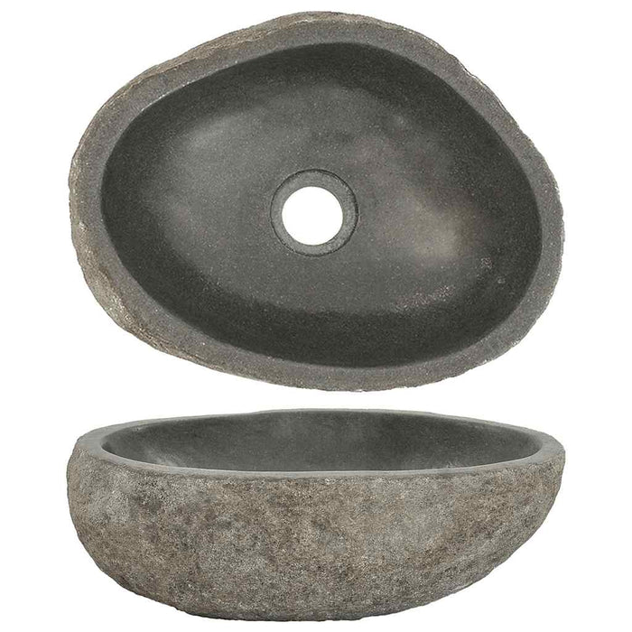 Chiuvetă din piatră de râu, (29-38)x(24-31) cm, oval WALTI
