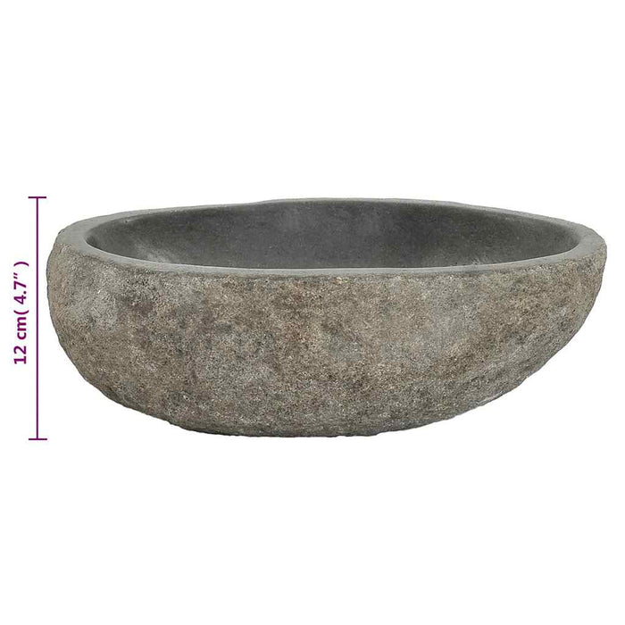 Chiuvetă din piatră de râu, (29-38)x(24-31) cm, oval WALTI
