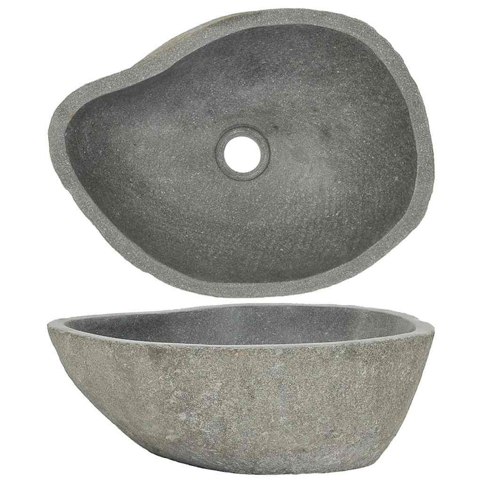 Chiuvetă din piatră de râu, (37-46)x(29-36) cm, oval WALTI