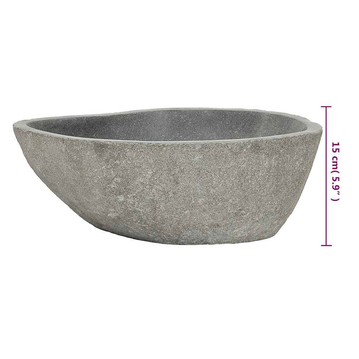 Chiuvetă din piatră de râu, (37-46)x(29-36) cm, oval WALTI