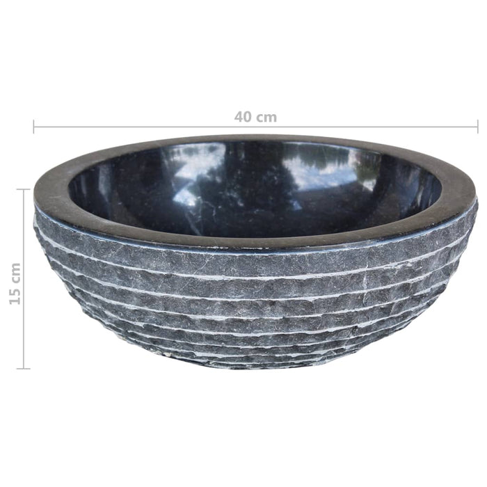 Chiuvetă, negru, 40 cm, marmură - WALTI WALTI