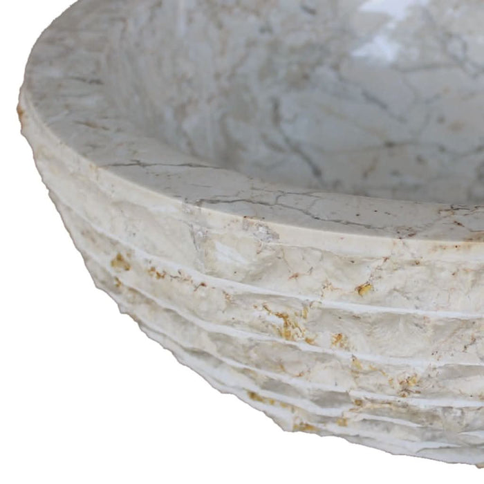 Chiuvetă, crem, 40 cm, marmură - WALTI WALTI