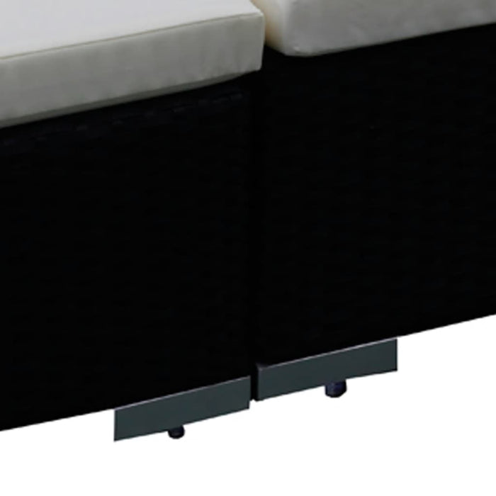 Set mobilier de grădină cu perne, 6 piese, negru, poliratan - WALTI WALTI