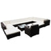 Set mobilier de grădină cu perne, 12 piese, negru, poliratan - WALTI WALTI