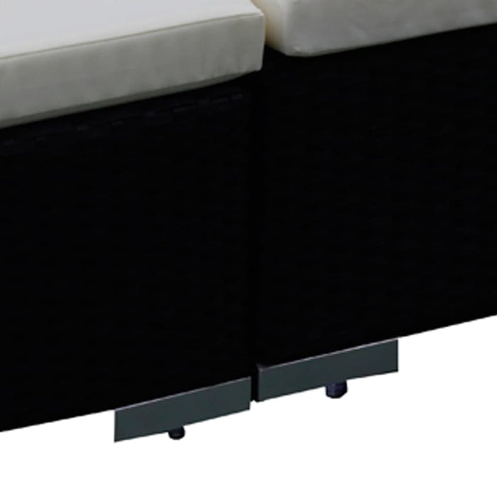 Set mobilier de grădină cu perne, 12 piese, negru, poliratan - WALTI WALTI