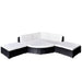 Set mobilier de grădină cu perne, 6 piese, negru, poliratan - WALTI WALTI