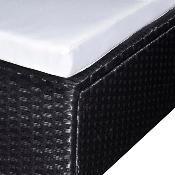 Set mobilier de grădină cu perne, 6 piese, negru, poliratan - WALTI WALTI