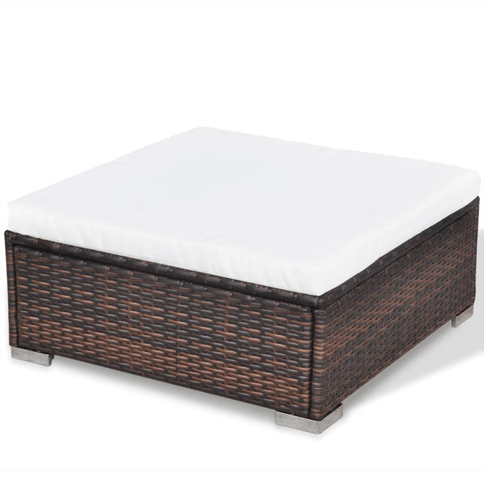 Set mobilier de grădină cu perne, 5 piese, maro, poliratan - WALTI WALTI