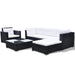 Set mobilier de grădină cu perne, 6 piese, negru, poliratan - WALTI WALTI